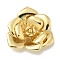 Rack Plating Brass Pendants, Long-Lasting Plated, Lead Free & Cadmium Free, Rose Flower Charms, Real 18K Gold Plated, 23.5x22.5x5mm, Hole: 1mm