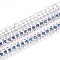 Iron Rhinestone Cup Chains, with Spool, Silver, Cornflower Blue, 8.5x3mm, about 14.99 Feet(4.57m)/Roll