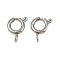 304 Stainless Steel Spring Ring Clasps, Stainless Steel Color, 10x6.5x1.5mm, Hole: 2.2mm