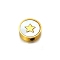 Stainless Steel Beads, Flat Round, Golden, Star, 9x3mm
