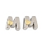 Brass Beads, Platinum & Golden, Letter M, 11x12x7.5mm, Hole: 5x4mm