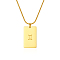 Stylish Stainless Steel 12 Zodiac Rectangle Pendant Necklaces for women, Golden, Gemini
