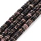Natural Rhodonite Beads Strands, Rondelle, 6~6.5x2~2.5mm, Hole: 1mm, about 181~191pcs/strand, 15.16~15.35''(38.5~39.1cm)