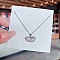 Rhinestone and Plastic Pearl Pendant Necklaces, Stainless Steel Cable Chain Necklaces, Stainless Steel Color, 8.27~19.69 inch(21~50cm)
