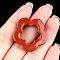 Natural Red Jasper Hollow Flower Pendants, Plum Blossom Flower Charms, 30mm
