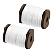 90M Round Waxed Polyester Cord, for DIY Craft, White, 0.5mm, about 98.43 Yards(90m)/Roll