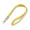 Polyester Neck Strap Lanyard, with Lobster Claw Clasps, Yellow, 48.5x1.5cm