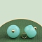Resin Pendants, Rondelle, Imitation Jade, Pale Turquoise, 13.5x10mm