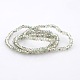 Half Rainbow Plated Faceted Rondelle Glass Beads Strands GLAA-A024A-HR01-2
