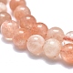 Natürliche sunstone Perlen Stränge G-P438-A01-6mm-3