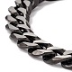 Chapado en iones (ip) 304 pulsera de cadenas de bordillo de acero inoxidable para hombres y mujeres BJEW-B063-01B-2
