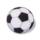 サッカーアクリル安全ブローチ  バックパック服のスポーツ用品襟章  ホワイト  39.5x2mm JEWB-D009-03P-1