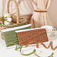 SUPERFINDINGS 2 Cards 2 Colors Christmas Polyester Braided Lace Ribbon OCOR-FH0001-24-5