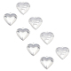 UNICRAFTALE 10pcs Heart with Phrase Photo Frame Charms Hypoallergenic Locket Charms Stainless Steel Pendants for Jewelry Making STAS-UN0016-36P-2
