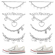 WADORN 8 Pieces Shoe Charms Chain DIY-WR0002-28-1