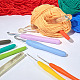 アルミのかぎ針編みのフックとabsのプラスチックのかぎ針編みのフック  ミックスカラー DIY-BC0008-03-5