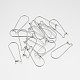 304 Stainless Steel Hoop Earrings Findings Kidney Ear Wires STAS-N060-01-2