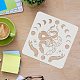 FINGERINSPIRE Snake Drawing Painting Stencils Templates (11.8x11.8inch) Plastic Lifting Hands Stencils Decoration Square Moon and Star Stencils for Painting on Wood DIY-WH0172-384-3