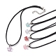 Ожерелья с подвесками в виде бабочек из стекла NJEW-JN04572-1
