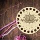 ポプラの木の糸巻き板  フロスオーガナイザー  クロスステッチ刺繡用綿糸クラフトDIY縫製収納  フラットラウンド  20ポジション  チャクラテーマ  150x8mm  2個/セット DIY-WH0360-005-7