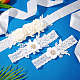 Lace Elastic Bridal Garters & Belts Set OCOR-WH0020-06-5