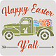BENECREAT 12x12inch Easter Bunny Truck Painting Stencils DIY-WH0383-0029-9