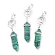 Synthetic Malachite Pointed Big Pendants G-D0021-01P-04-2