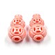 Carved Calabash/Gourd Dyed Synthetical Coral Beads CORA-P001-22-2