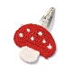 Handgefertigte Baumwoll-Strickornament-Eisen-Haarspangen mit Druckknöpfen für Mädchen PHAR-JH00090-03-1