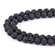 Synthetic Lava Rock Beads Strands G-S277-8mm-01-4