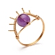 Gemstone Rings Set for Women RJEW-TA00007-2