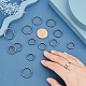 Dicosmetic 14 Uds 7 tamaño 304 acero inoxidable simple anillo de dedo de banda lisa para mujer RJEW-DC0001-02-3