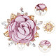 CRASPIRE Fabric Purple Brooch Pin with Crystal Rhinestone Floral Flower Decorative Dress Brooch for Women and Men Wedding Bridal Cocktail Dance Banquet Party Accessory Jewelry Valentine’s Day Gift JEWB-WH0028-13LG-6