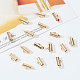 Beebeecraft 1 Box 100Pcs Slide On End Clasp Tubes 18K Gold Plated Stainless Steel Slider End Clasps Tubes Crimp End Tube for Necklace Bracelet Jewellery Making STAS-BBC0001-81-4
