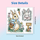 GLOBLELAND Easter Rabbit Clear Stamps for DIY Scrapbooking Garden Bunny Silicone Stamp Seals Transparent Stamps with Colorful Back Sheet for Cards Making Photo Album Journal 3.9x3.9inch DIY-WH0486-061-6