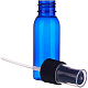 Benecreat 24 Packung 30ml blau Feinnebelzerstäuber Sprühflaschen leere Plastikreiseflasche Set für Toilettenartikel kosmetische ätherische Öle MRMJ-BC0001-38-6