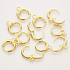 BENECREAT 40PCS Golden Round Hoop Earrings Spring Hoop Earring for DIY Jewelry Making KK-BC0005-28G-5