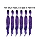 ロング＆ストレートヘアエクステンション  伸ばした編組髪イージー編組  低温繊維  女性用合成かつら  パープル  26インチ（66cm） OHAR-G005-02B-4