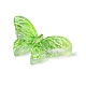 スプレー塗装樹脂デコデンカボション  スパンコール/グリッタースパンコール付き  蝶  芝生の緑  20.5x36x8mm RESI-C045-07B-2