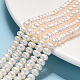 Fili di perle di perle d'acqua dolce coltivate naturali PEAR-Q007-18B-1