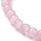 Perles rondes en œil de chat bracelets extensibles pour fille femmes BJEW-A117-A-12-3