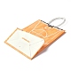 長方形の紙袋  ハンドル付き  ギフトバッグやショッピングバッグ用  スポーツのテーマ  バスケットボールの模様  オレンジ  14.9x8.1x21cm CARB-B002-06D-2