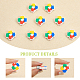 CHGCRAFT 10Pcs Puzzle Pattern Silicone Beads for DIY Necklaces Bracelet Keychain Making Handmade Crafts SIL-CA0001-72-4