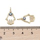 Real 18K Gold Plated Brass Micro Pave Cubic Zirconia Pendants KK-L209-078G-06-3