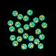 Patrón de huellas de pata de perro cúpula luminosa/cabujones de vidrio semicircular con parte posterior plana para proyectos de diy GGLA-L010-10mm-L07-1