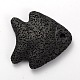 Synthetic Lava Rock Big Fish Pendants G-O025-07A-1