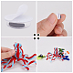 Mangel und weißen Kunststoff wackeln Kulleraugen Tasten DIY Scrapbooking Handwerk Spielzeug Zubehör mit Etikett Paster auf dem Rücken KY-PH0002-02-5