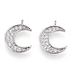 Rhodium Plated 925 Sterling Silver Micro Pave Cubic Zirconia Pendants CHS-T004-36P-2