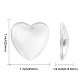 Cabochons cardiaques de verre transparent GGLA-R021-25mm-2
