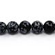 Naturschneeflocke Obsidian Perlen Stränge G-G515-4mm-01-1